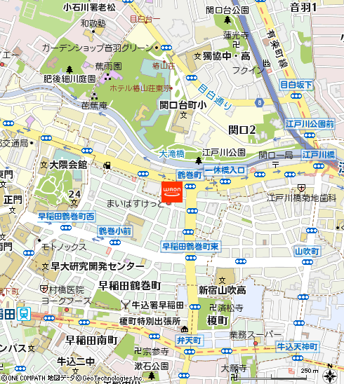 まいばすけっと早稲田鶴巻町店付近の地図